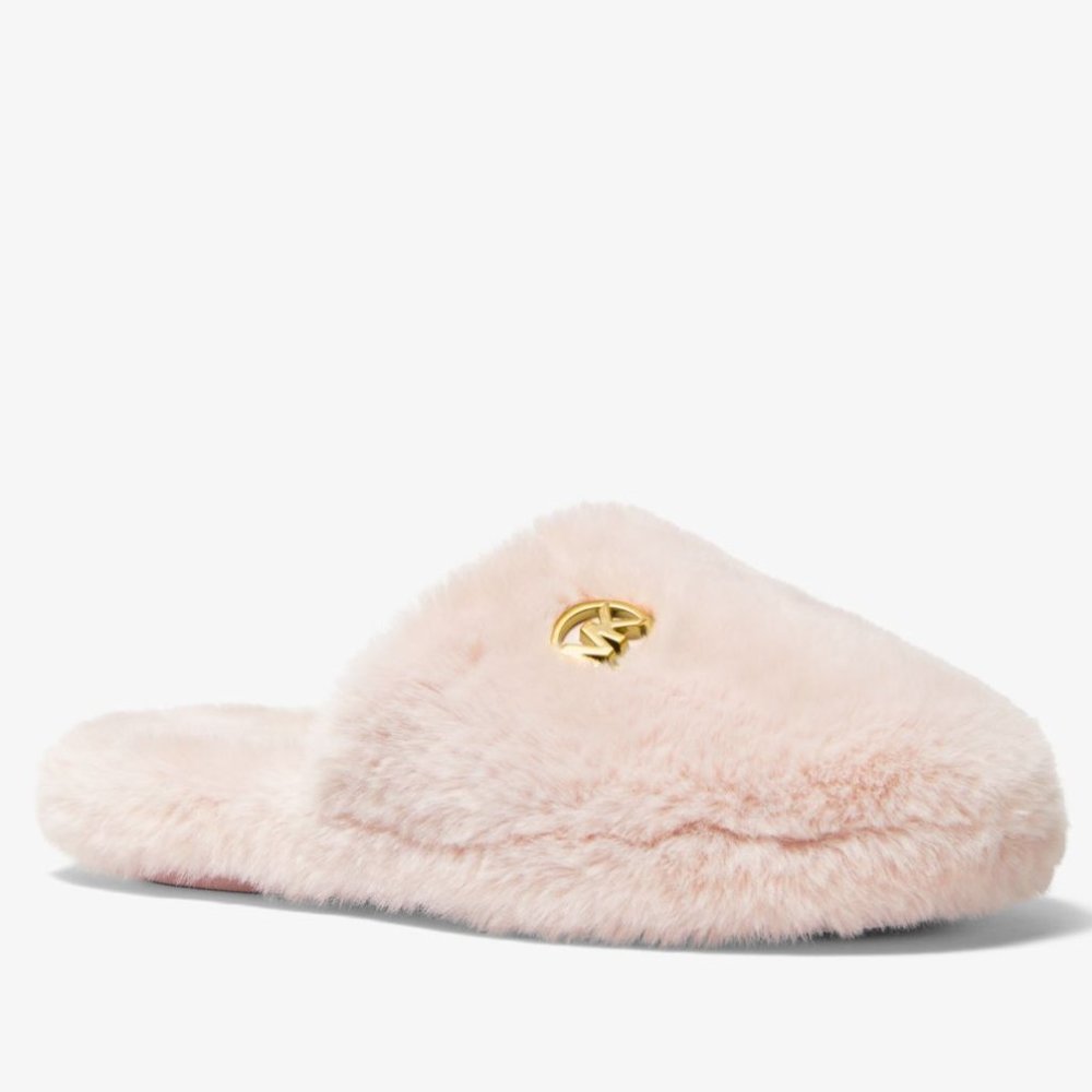 NEW- Michael Kors Alexis Faux-Fur Slipper